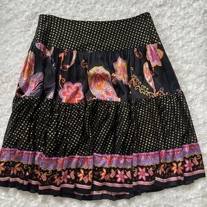 Trina Turk Floral Black Skirt